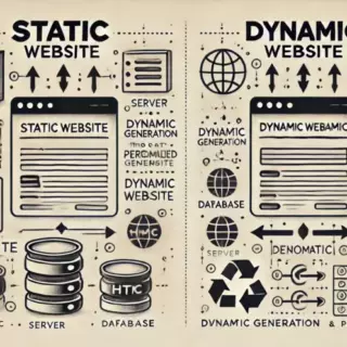 Static and dynamic website