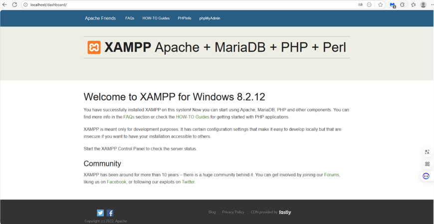 Welcome to XAMPP