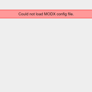 Could not load MODX config file