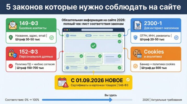 5 законов которые нужно соблюдать на сайте