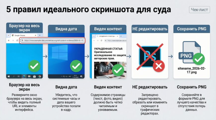 5 правил правильного скриншота