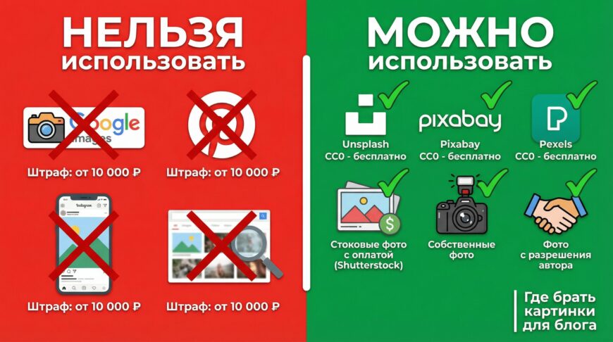 Легальные vs Нелегальные источники изображений