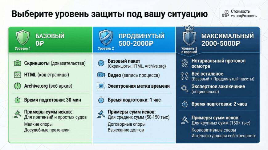 уровни защиты